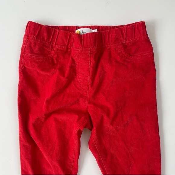 Boden Girl's Bright Red Corduroy Pull on Pants Size 9 - Picture 3 of 5